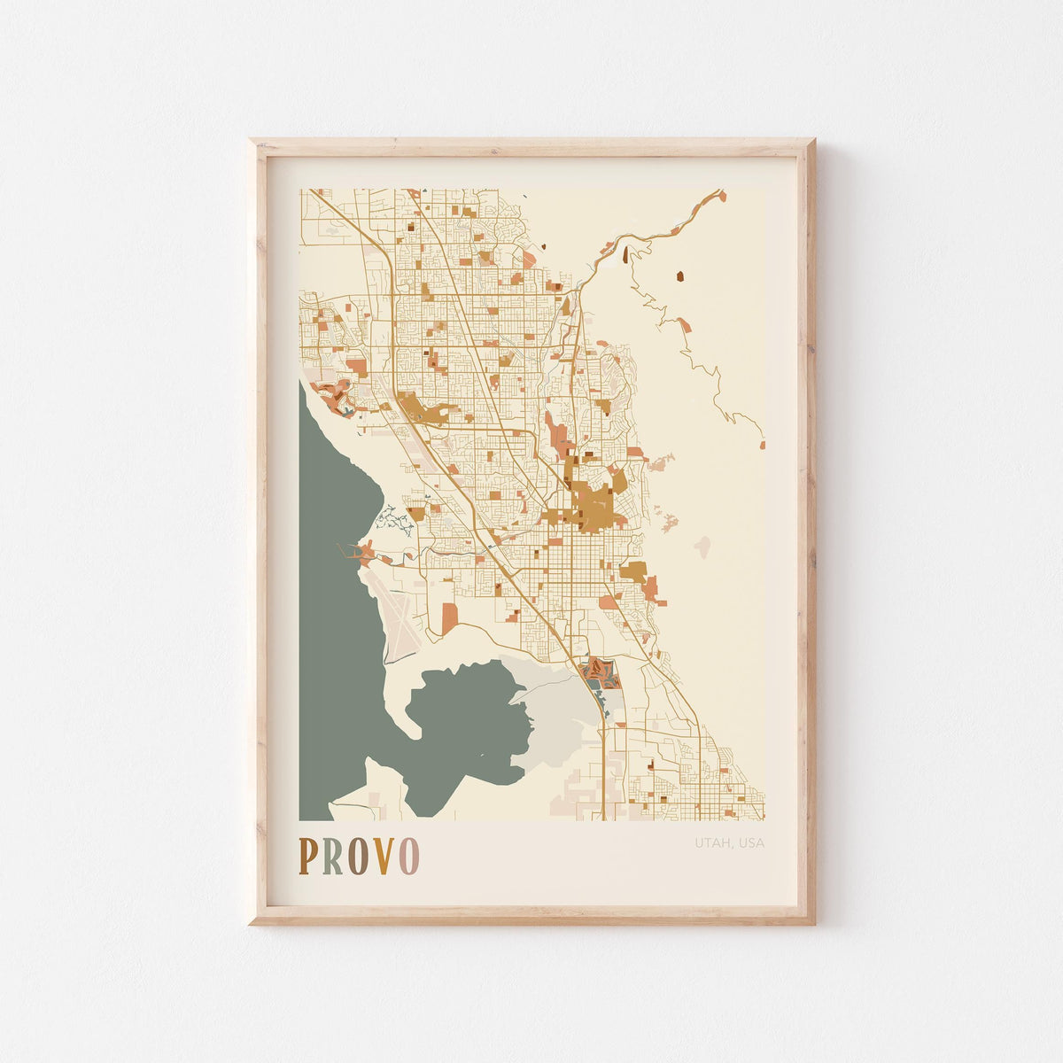 provo, utah map poster - image 1