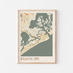 atlantic city, new jersey map poster - image 1