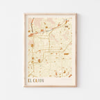 el cajon, california map poster - image 1