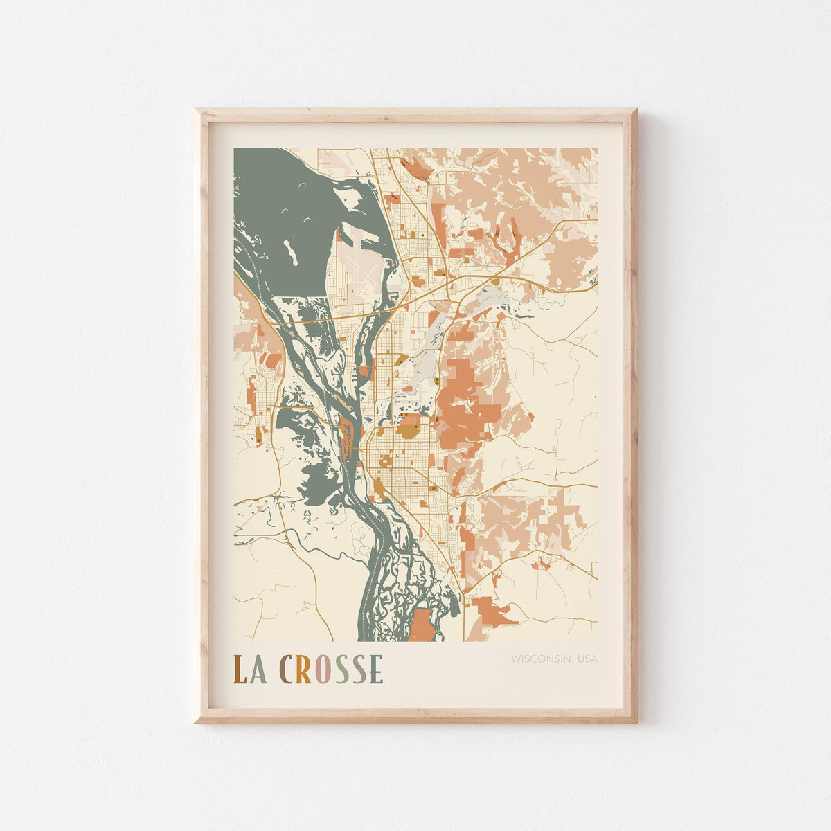 la crosse, wisconsin map poster - image 1