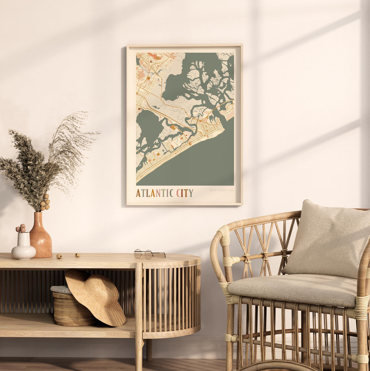 atlantic city, new jersey map poster - image 3
