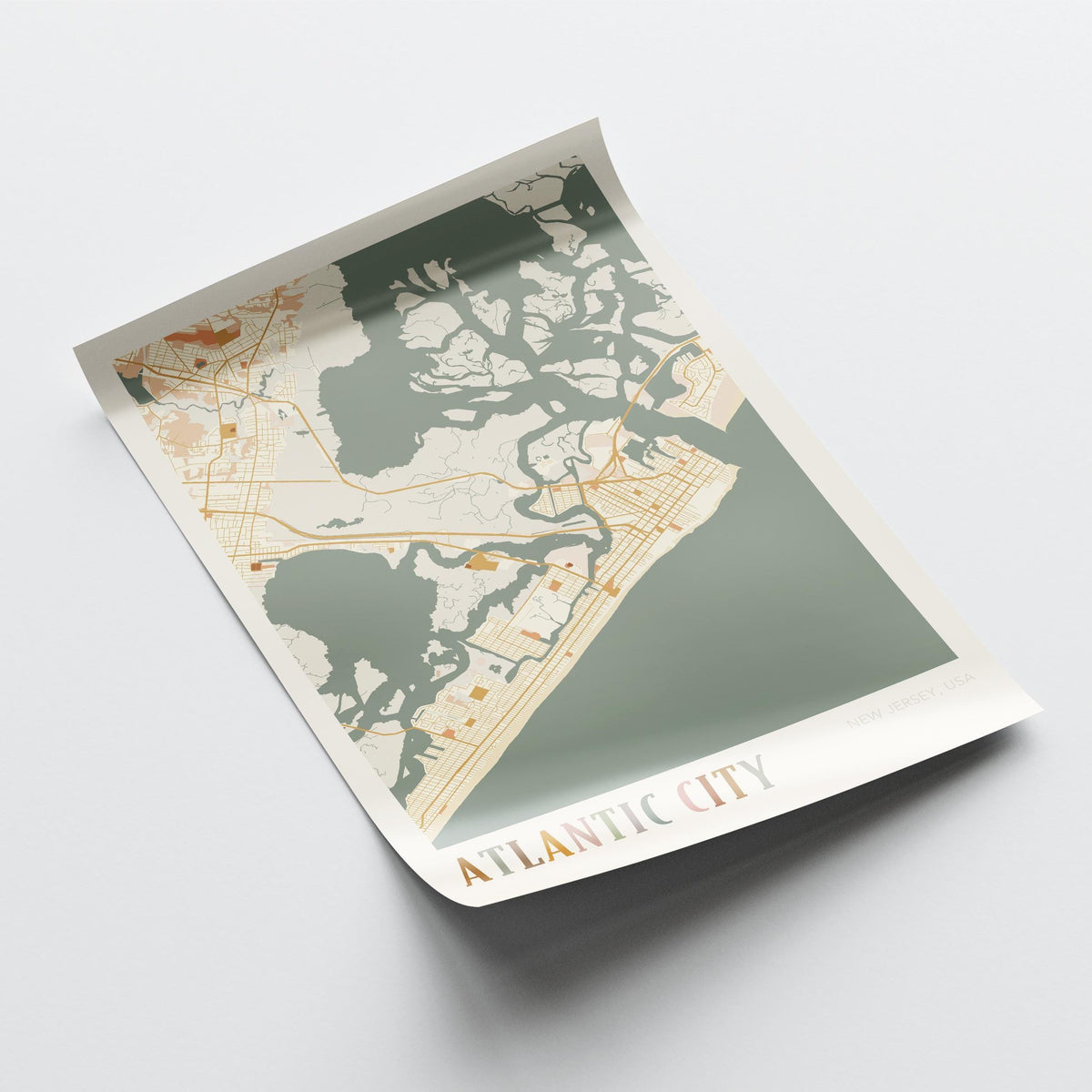 atlantic city, new jersey map poster - image 4