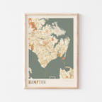 hampton, virginia map poster - image 1