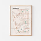 lakewood, colorado map poster - image 1