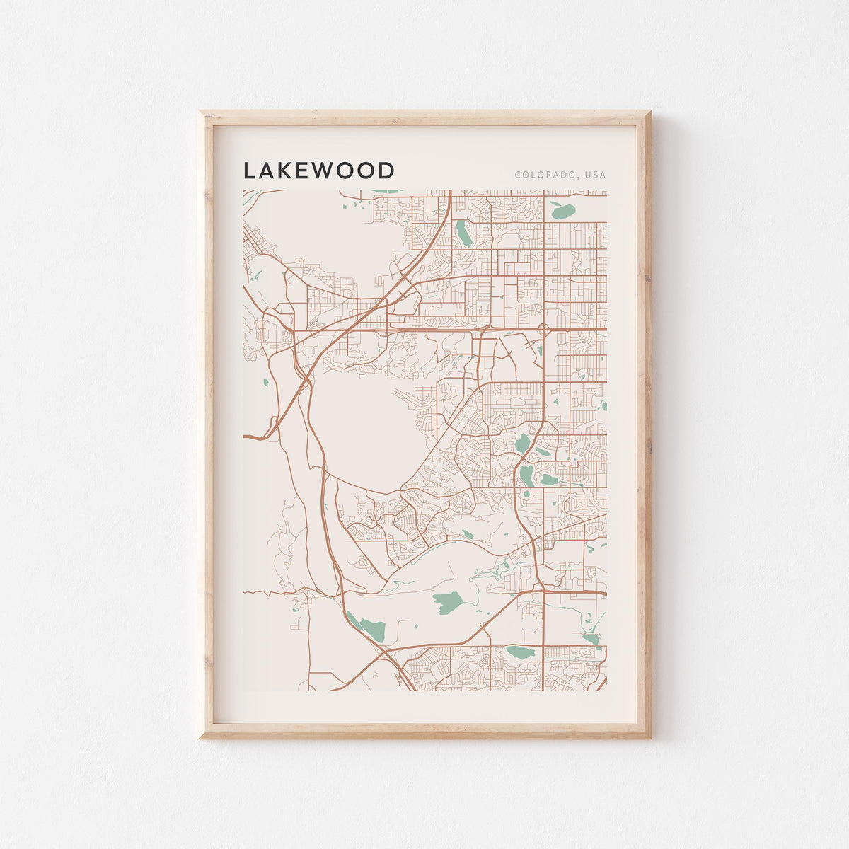 lakewood, colorado map poster - image 1