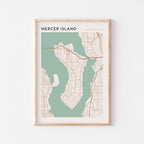mercer island, washington map poster - image 1