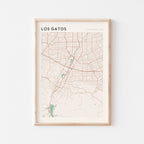 los gatos, california map poster - image 1