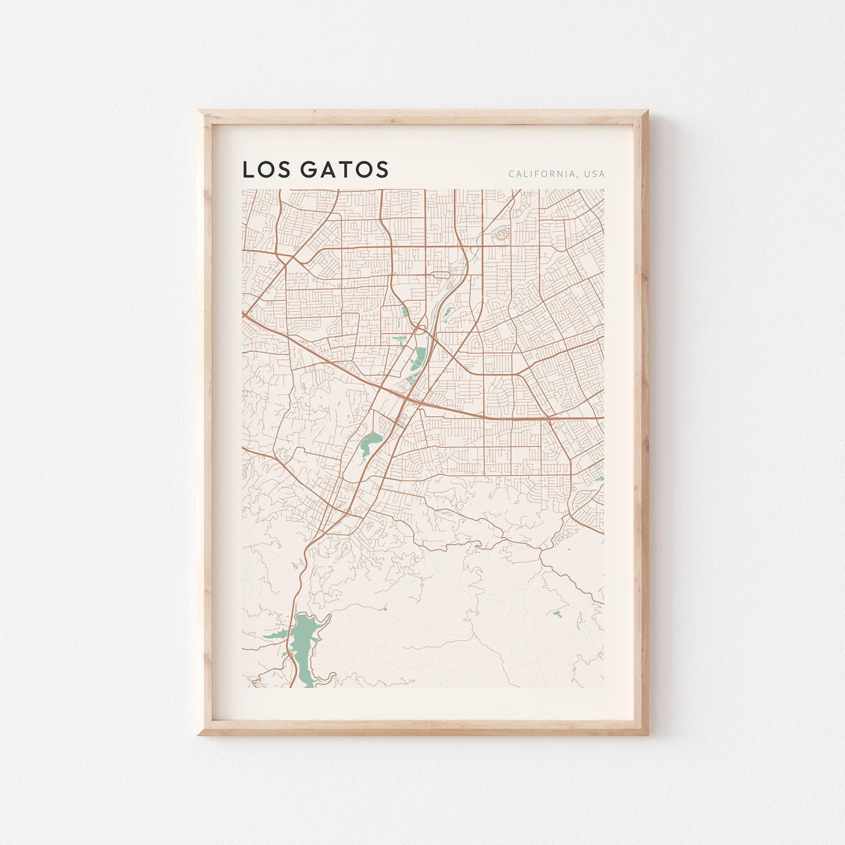 los gatos, california map poster - image 1