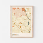 los feliz, california map poster - image 1
