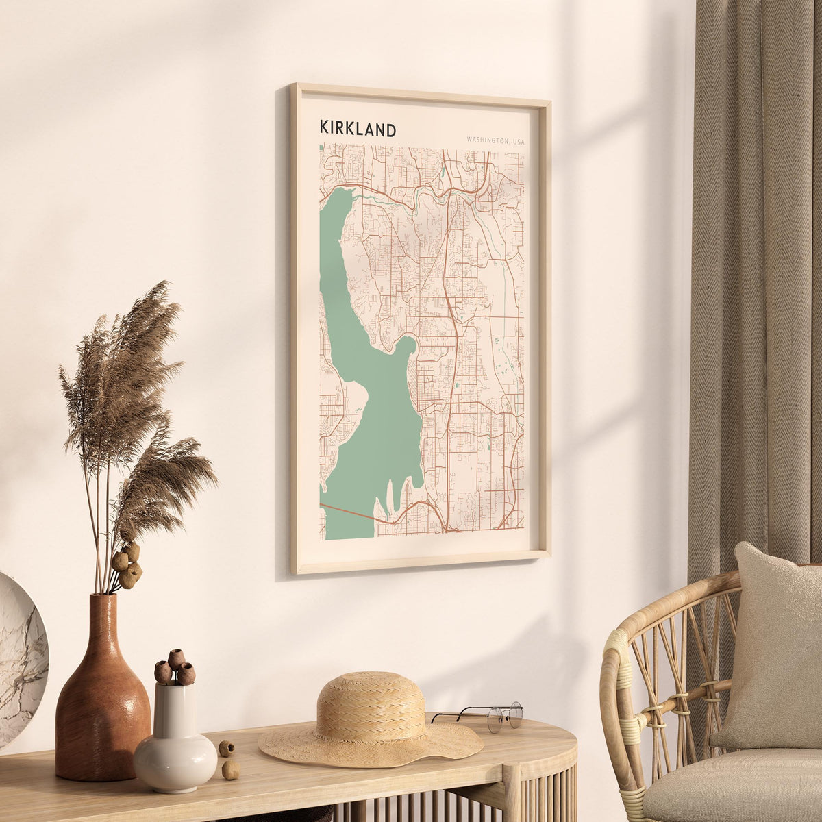 kirkland, washington map poster - image 2