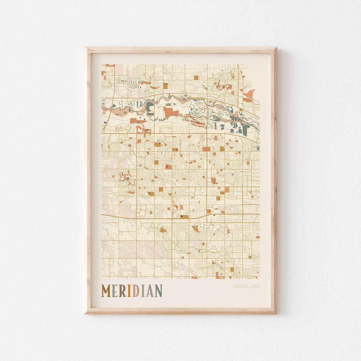meridian, idaho map poster - image 1