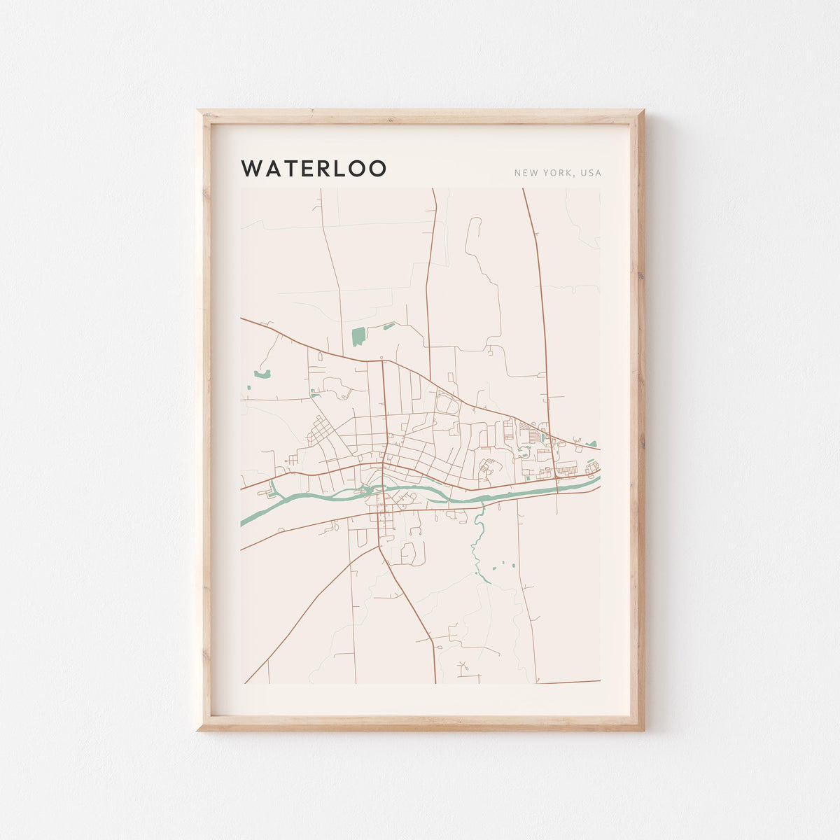 waterloo, new york map poster - image 1