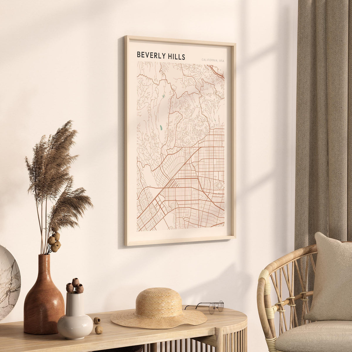 beverly hills, california map poster - image 2
