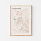 germantown, maryland map poster - image 1