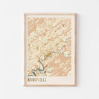 knoxville, tennessee map poster - image 1