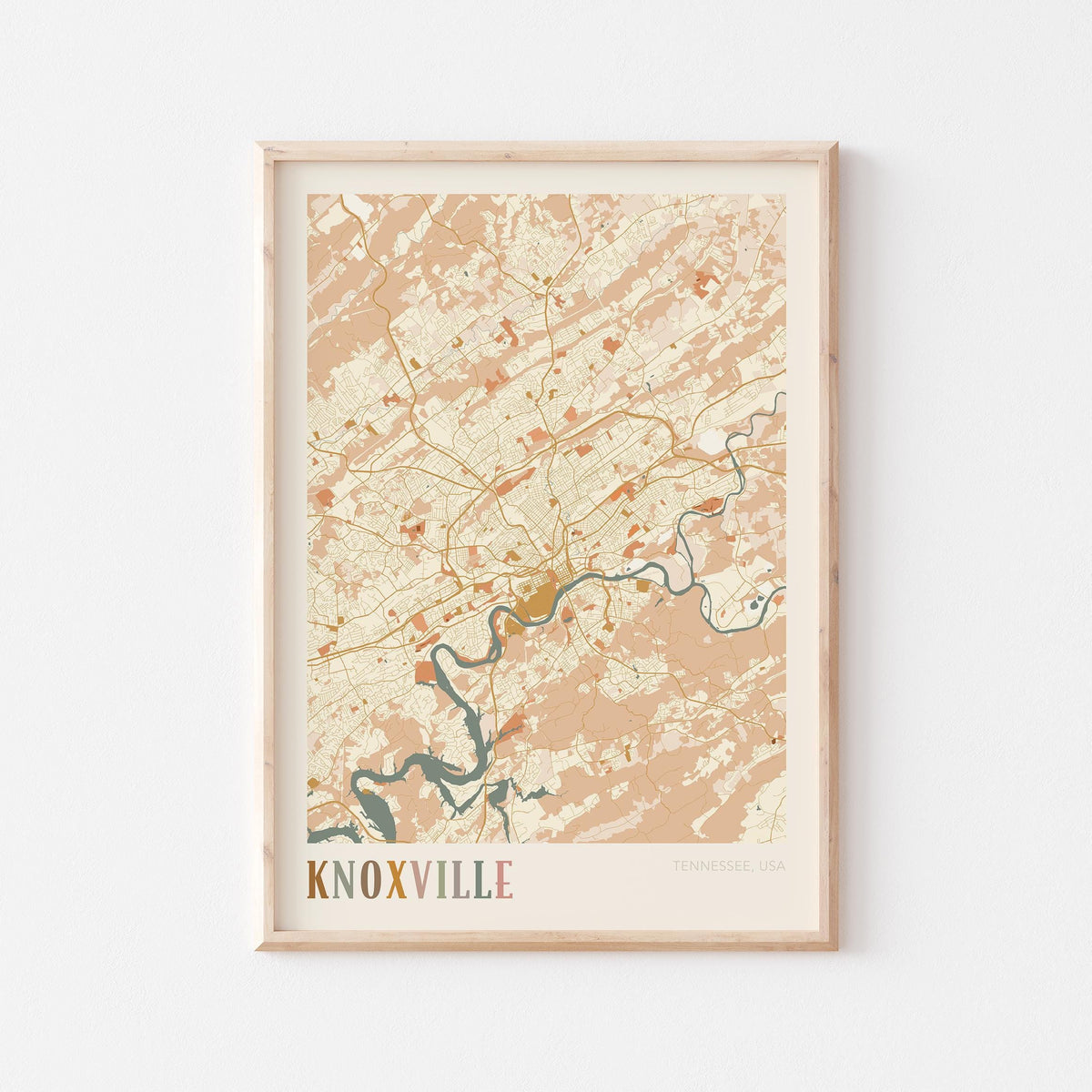 knoxville, tennessee map poster - image 1