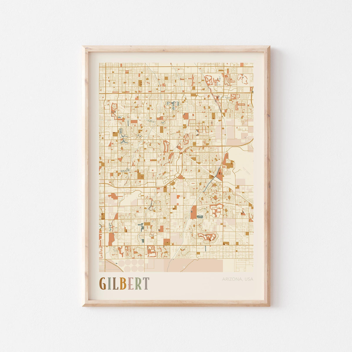 gilbert, arizona map poster - image 1