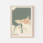 astoria, oregon map poster - image 1
