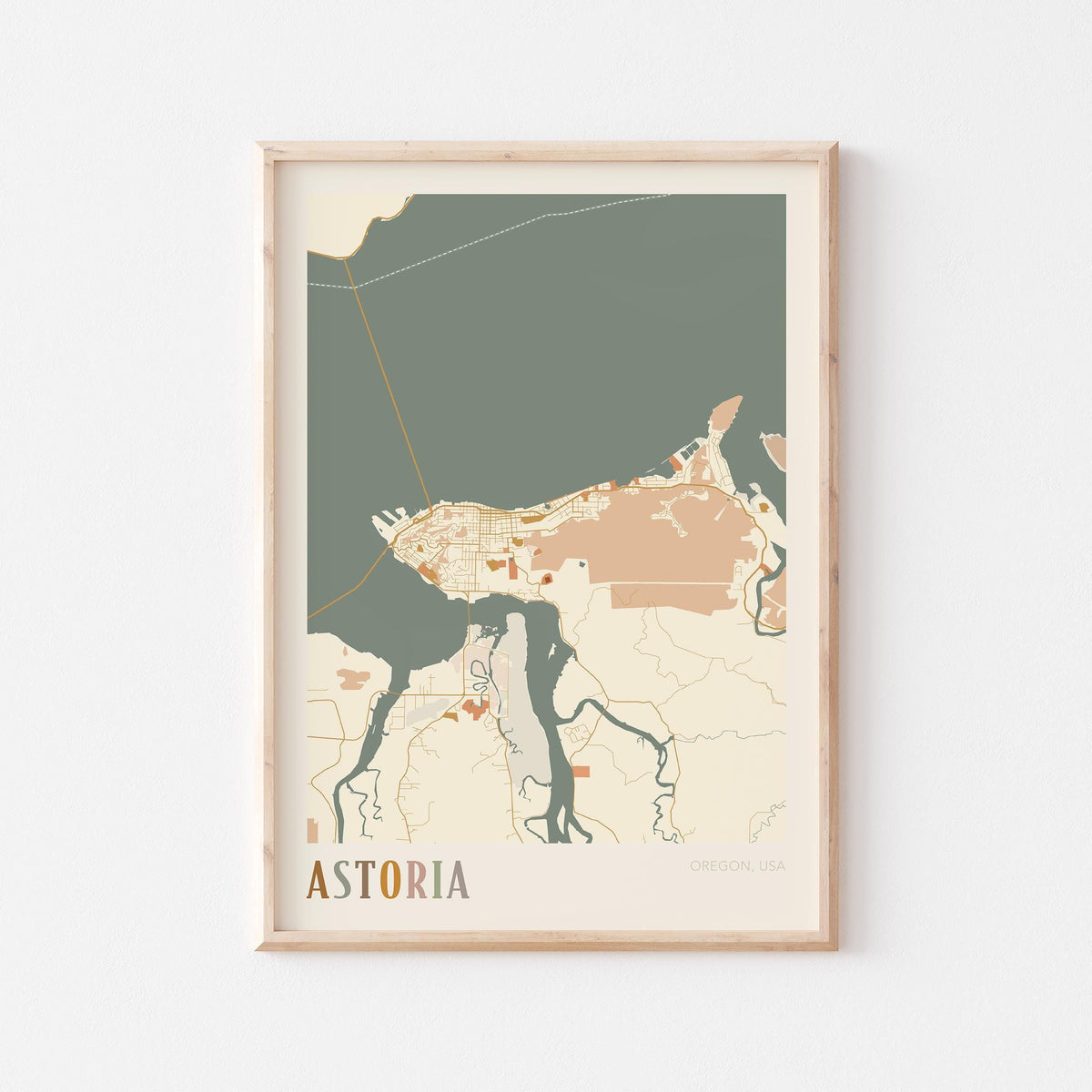astoria, oregon map poster - image 1