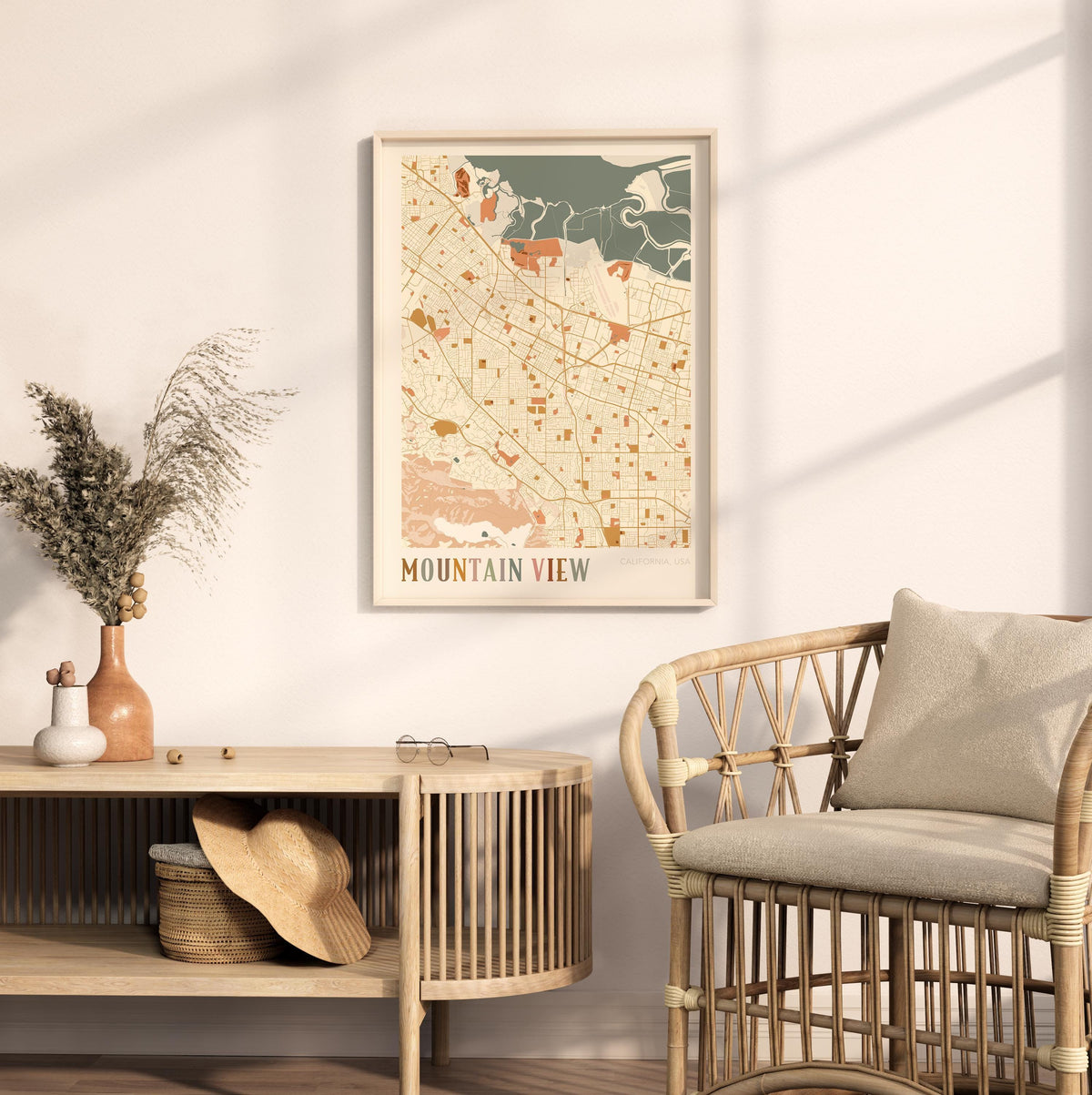 mountain view, california map poster - image 3