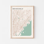 new rochelle, new york map poster - image 1