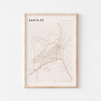 santa fe, new mexico map poster - image 1