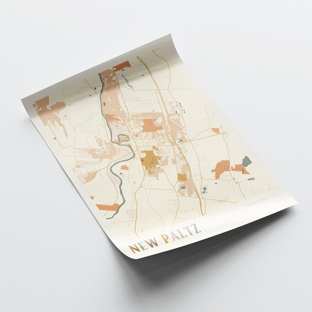 new paltz, new york map poster - image 4