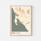 bodega bay, california map poster - image 1