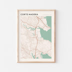 corte madera, california map poster - image 1