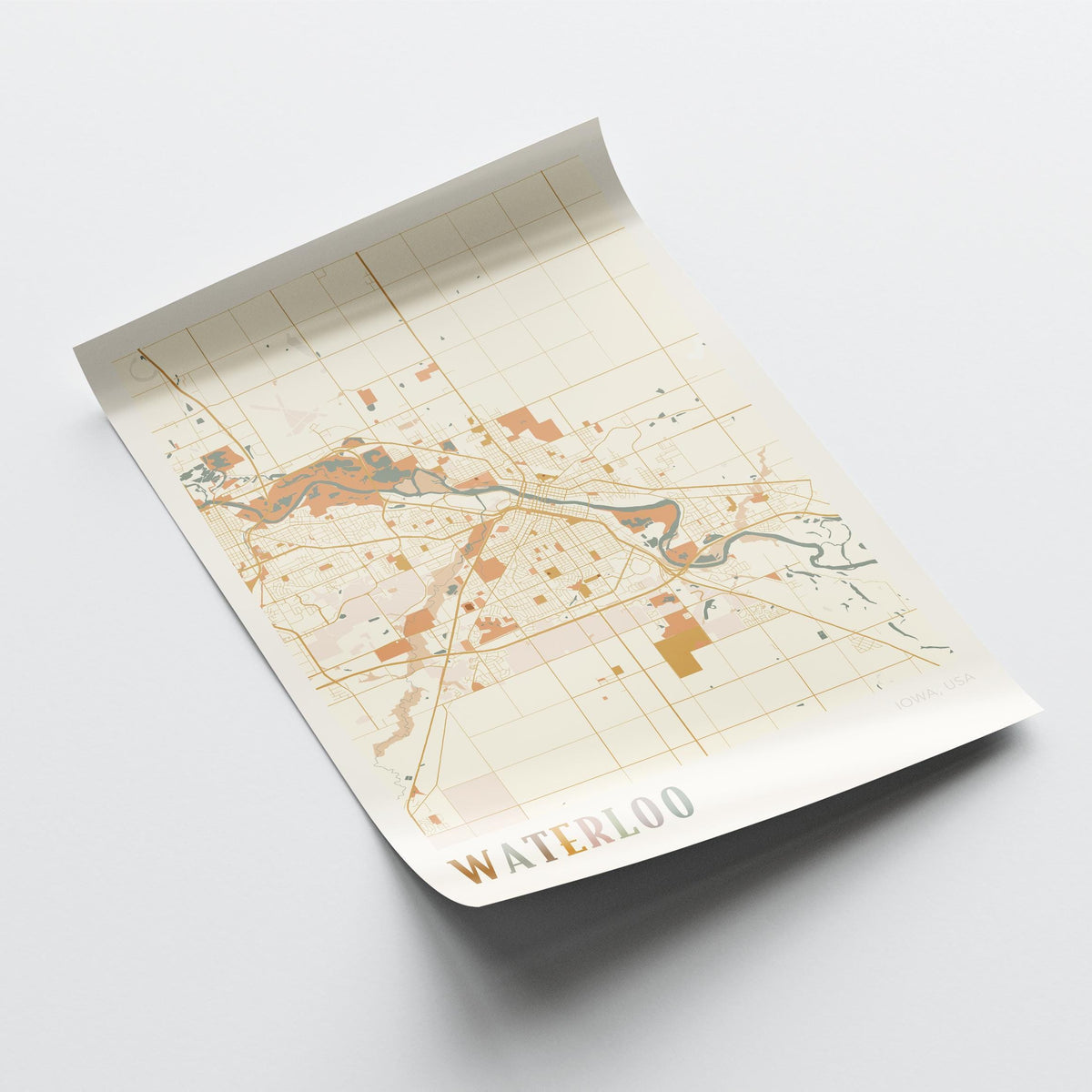 waterloo, iowa map poster - image 4