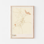 taos, new mexico map poster - image 1
