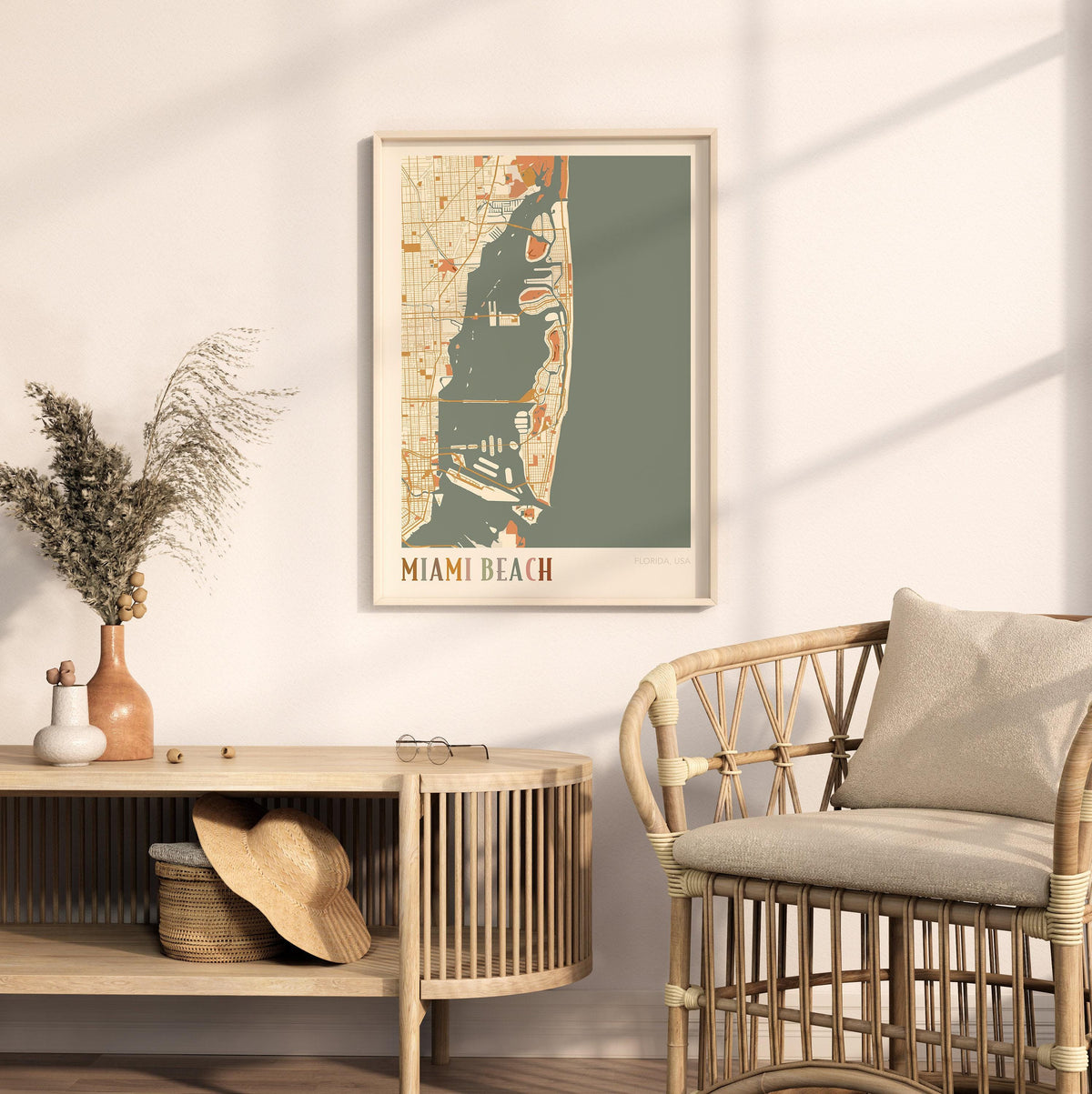 miami beach, florida map poster - image 3