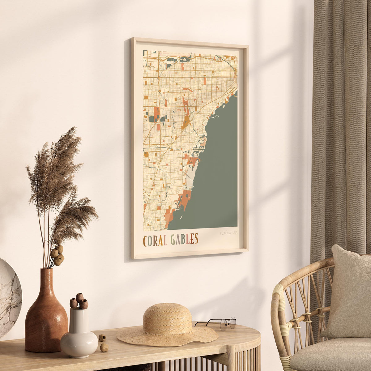 coral gables, florida map poster - image 2