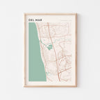 del mar, california map poster - image 1