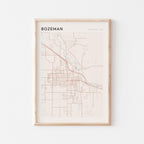 bozeman, montana map poster - image 1