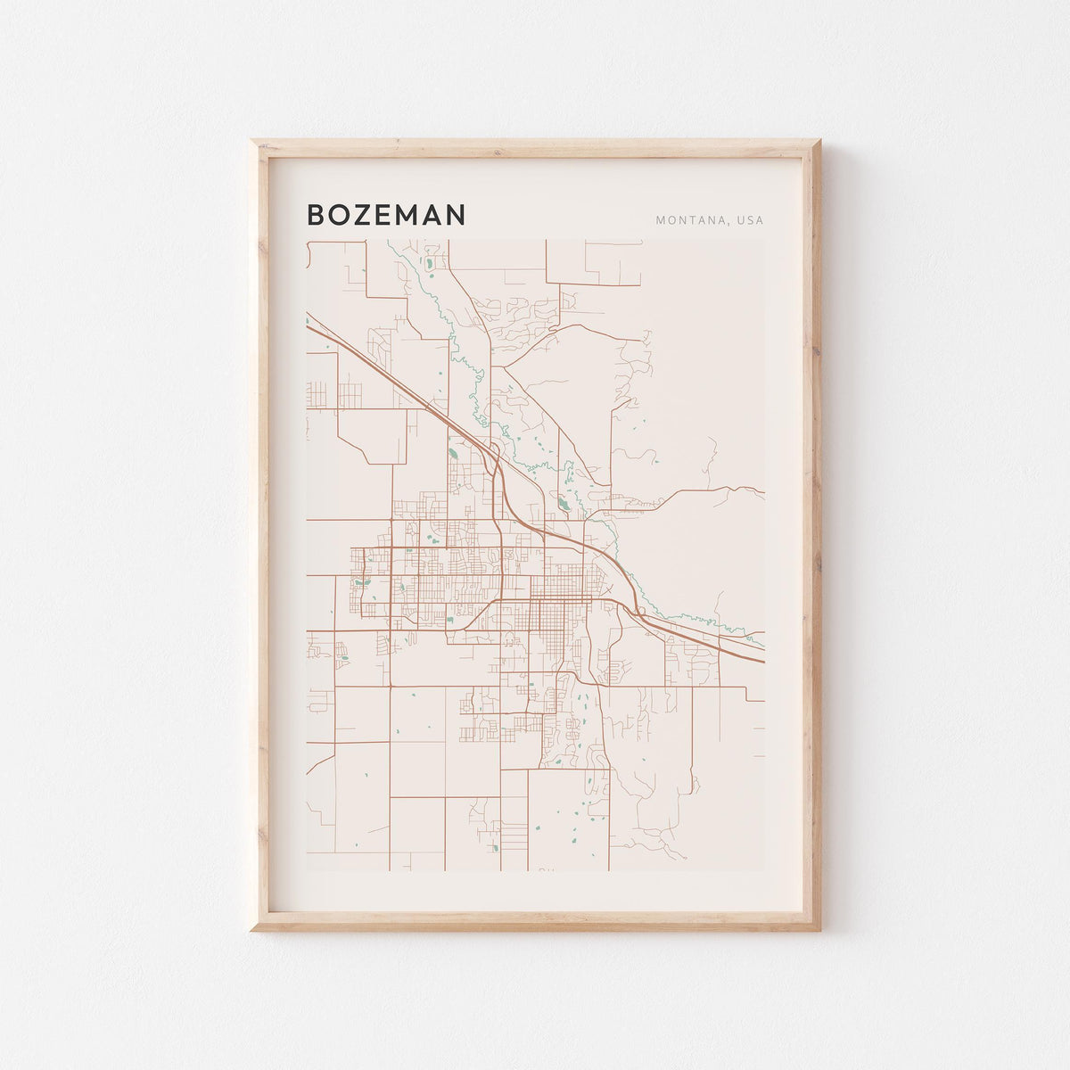 bozeman, montana map poster - image 1