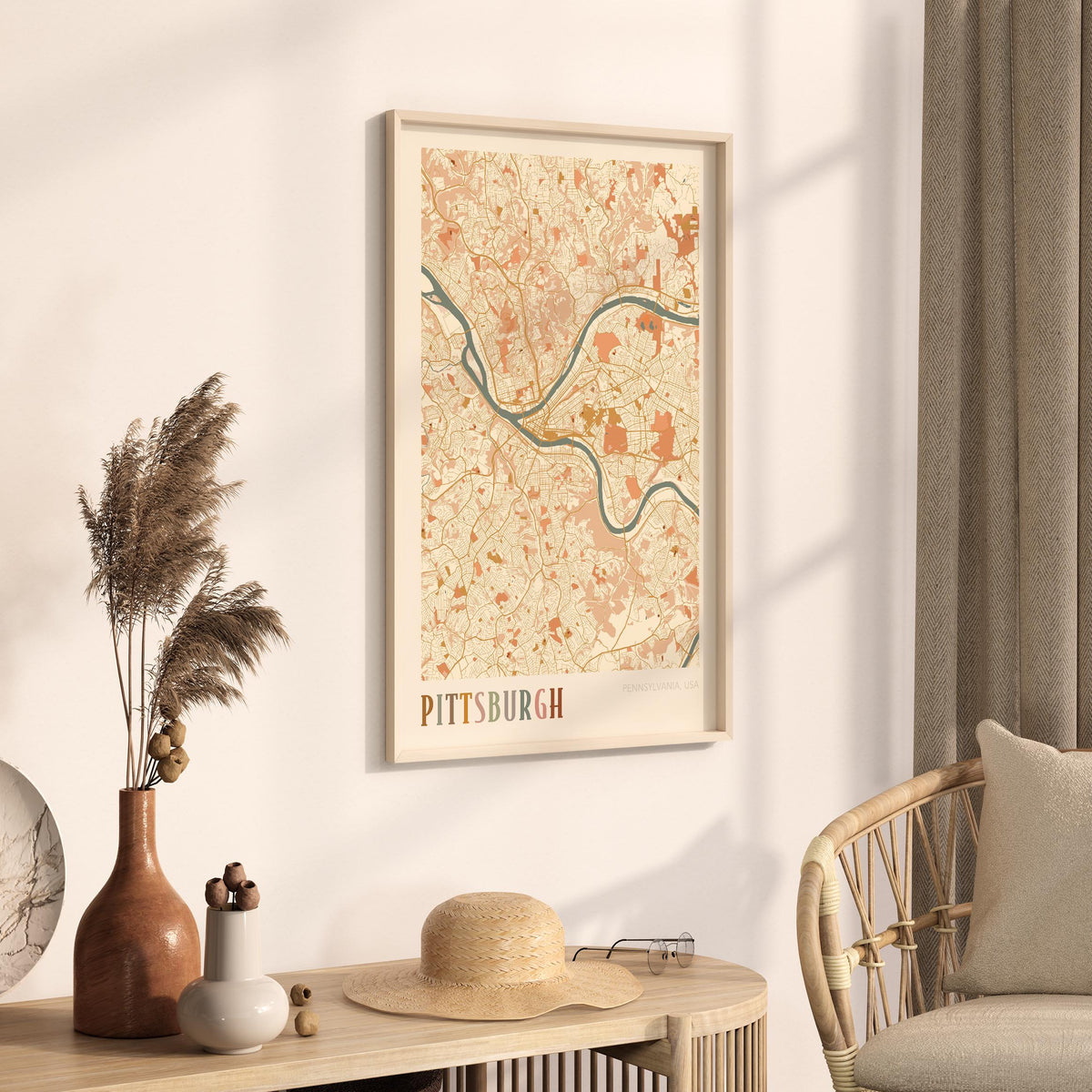 pittsburgh, pennsylvania map poster - image 2