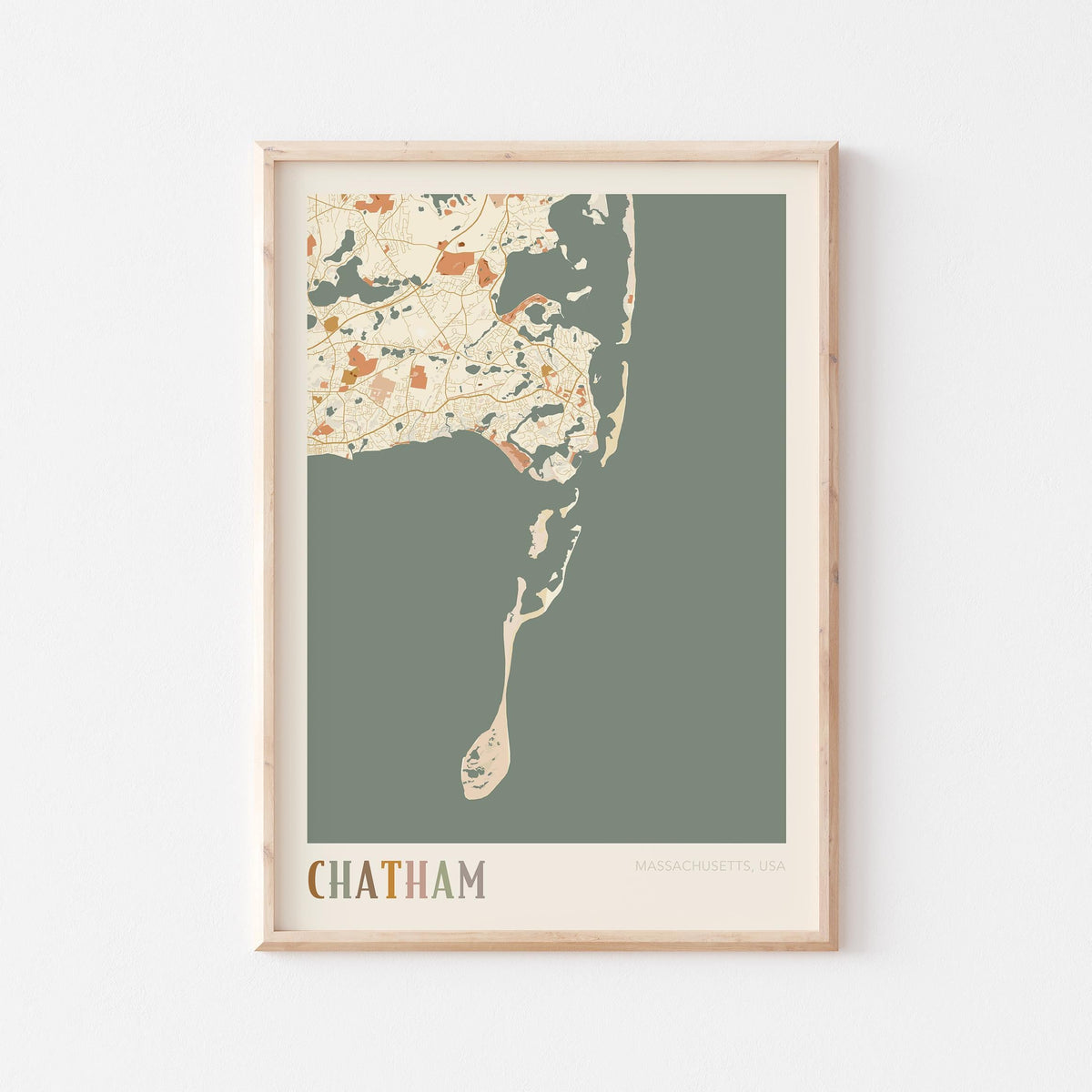 chatham, massachusetts map poster - image 1
