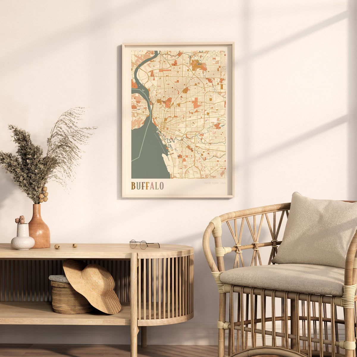 buffalo, new york map poster - image 3