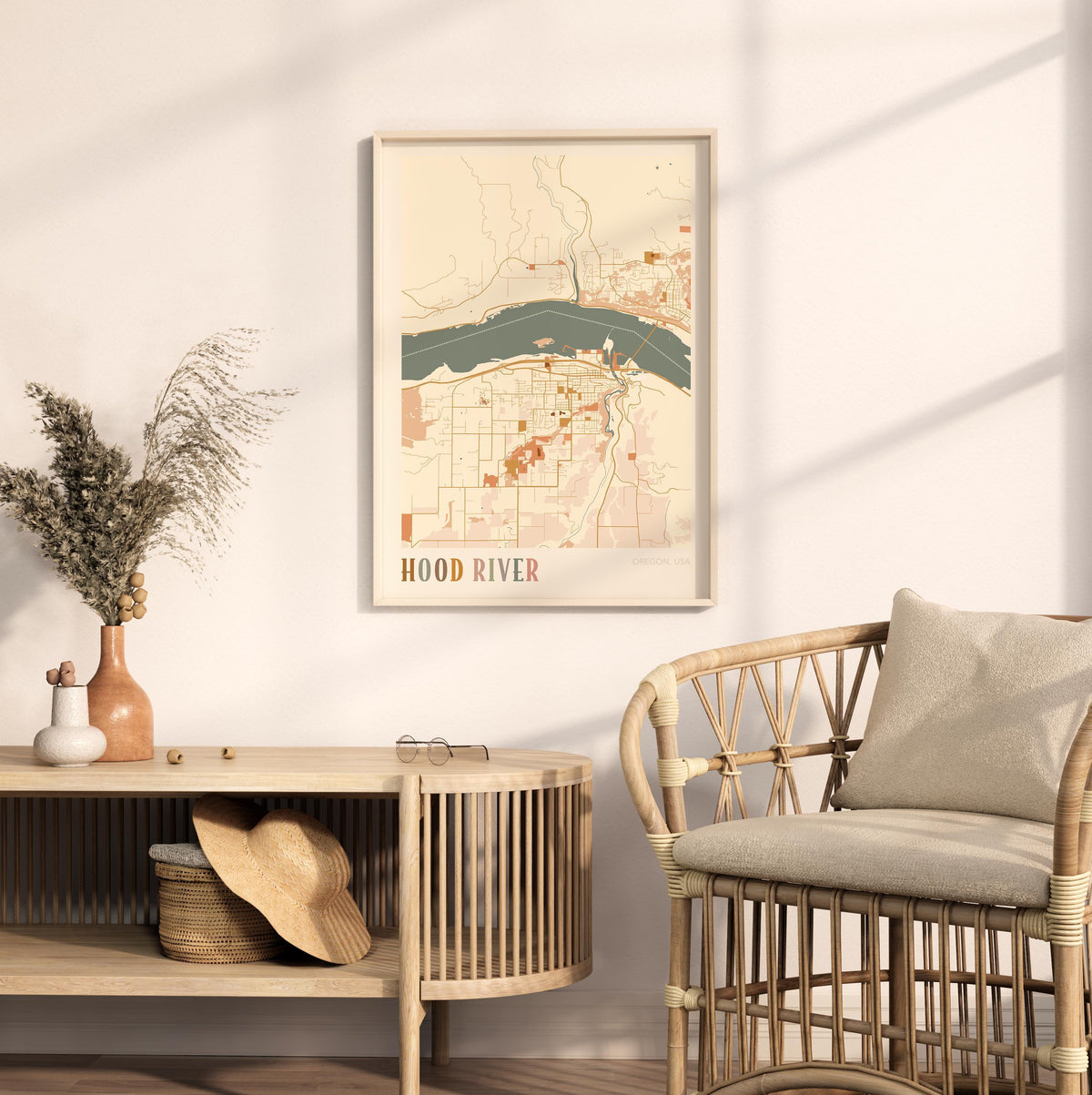 hood river, oregon map poster - image 3
