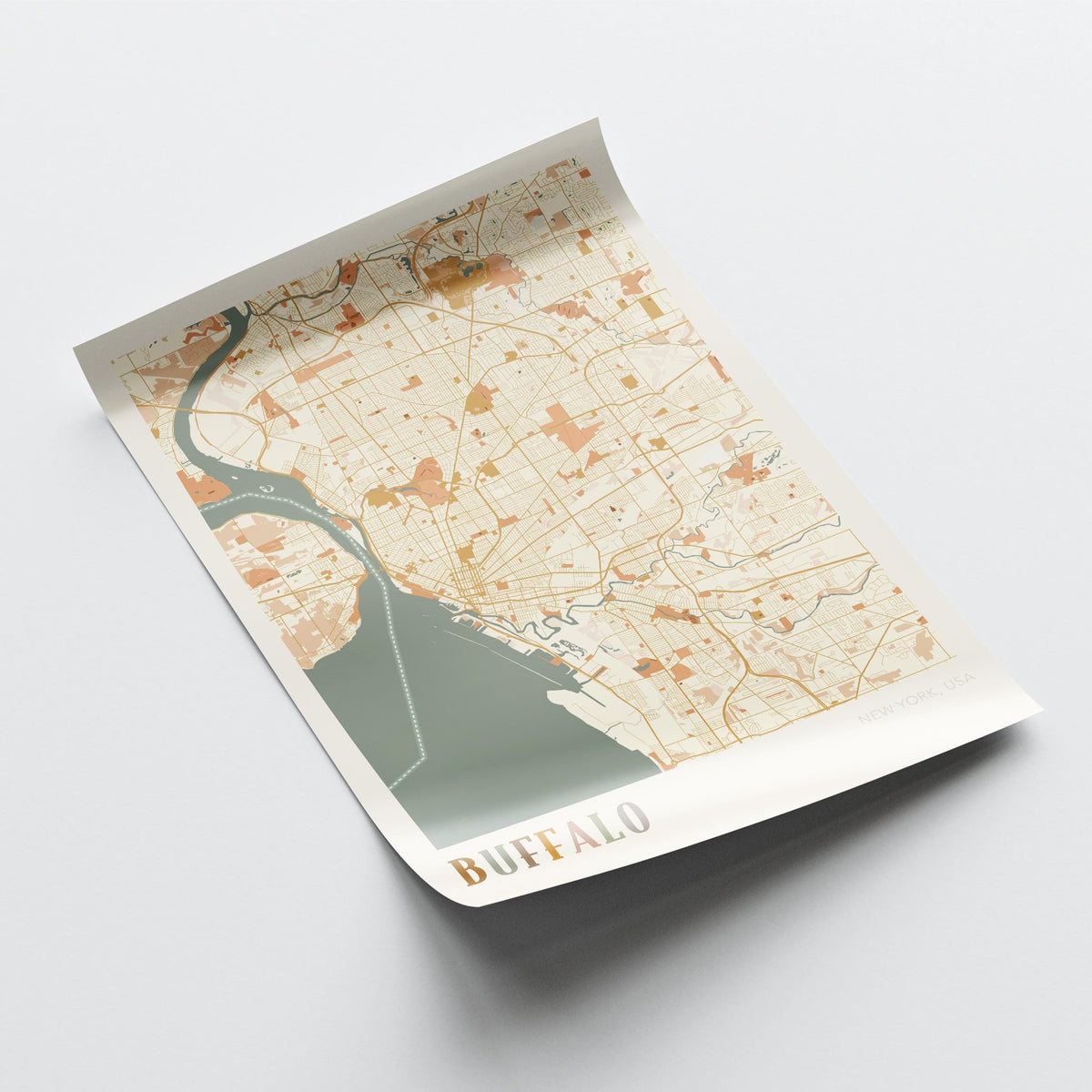 buffalo, new york map poster - image 4