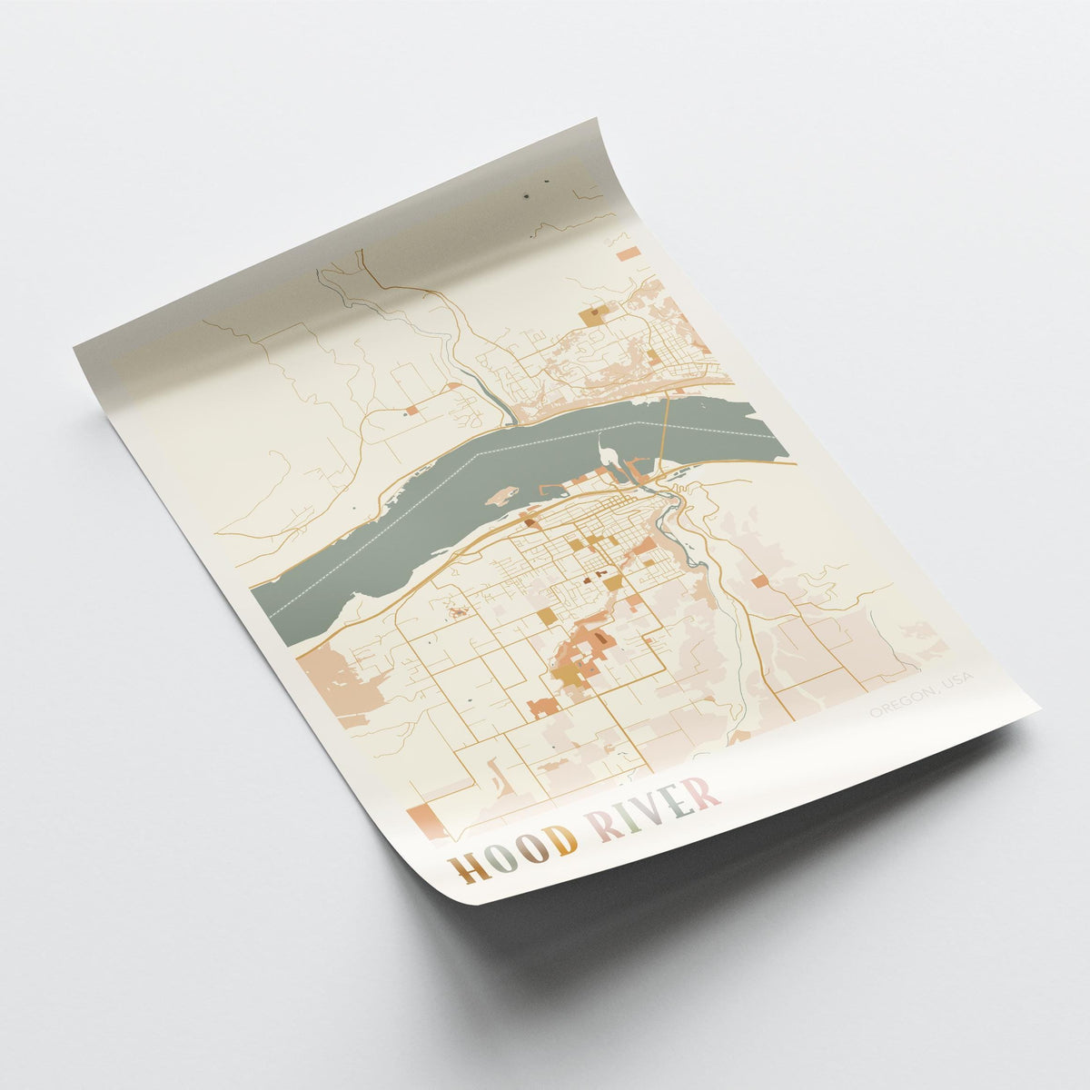 hood river, oregon map poster - image 4