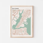 bayonne, new jersey map poster - image 1