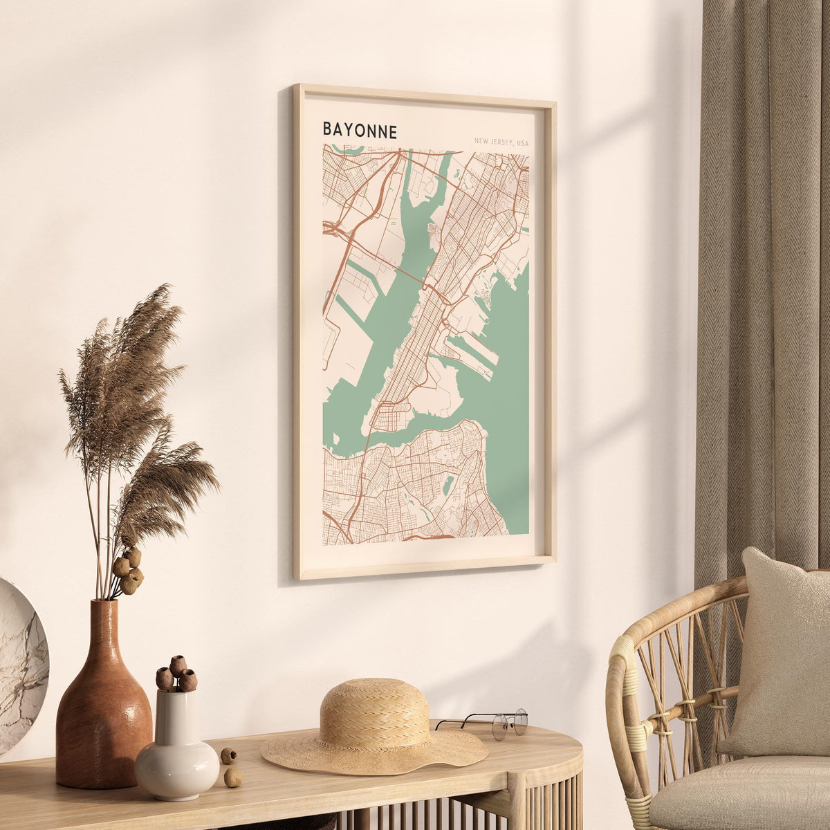 bayonne, new jersey map poster - image 2