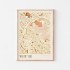 whittier, california map poster - image 1
