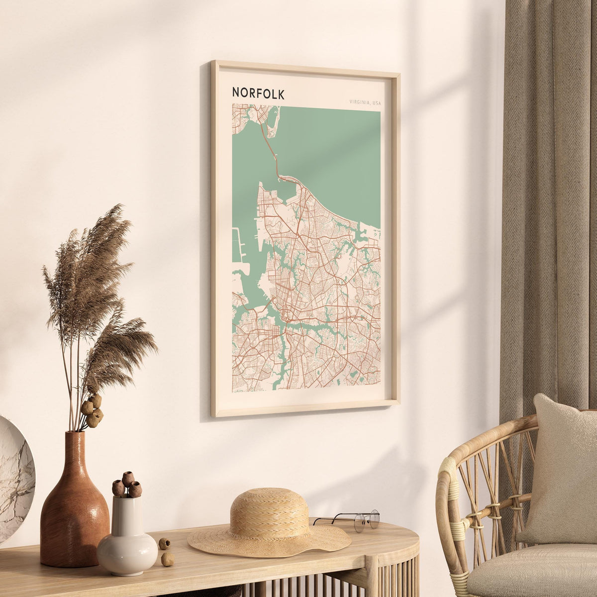 norfolk, virginia map poster - image 2