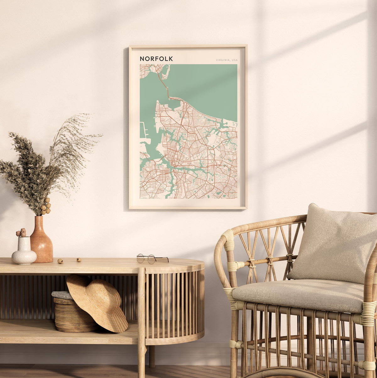 norfolk, virginia map poster - image 3