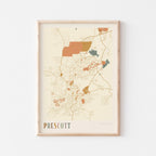 prescott, arizona map poster - image 1