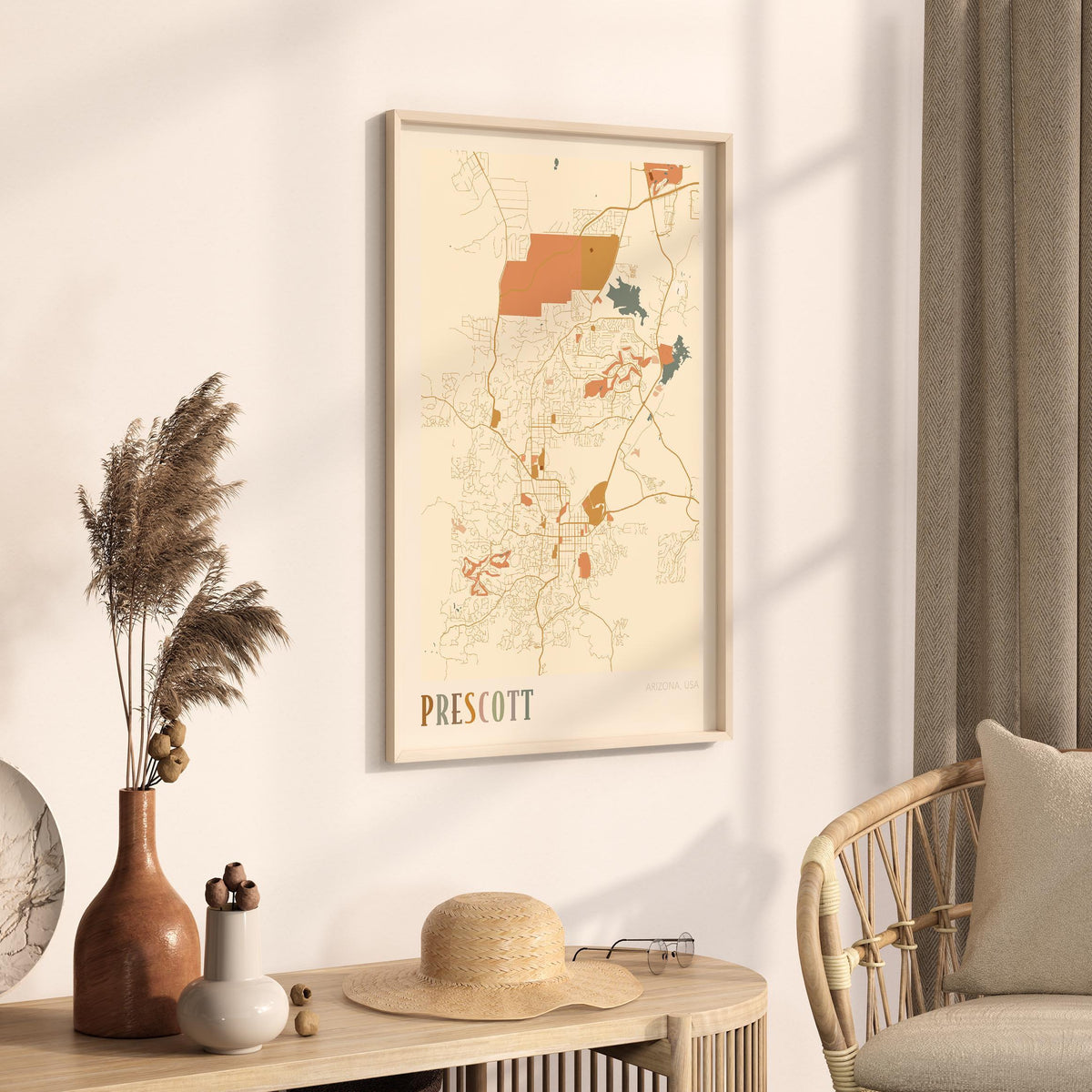 prescott, arizona map poster - image 2
