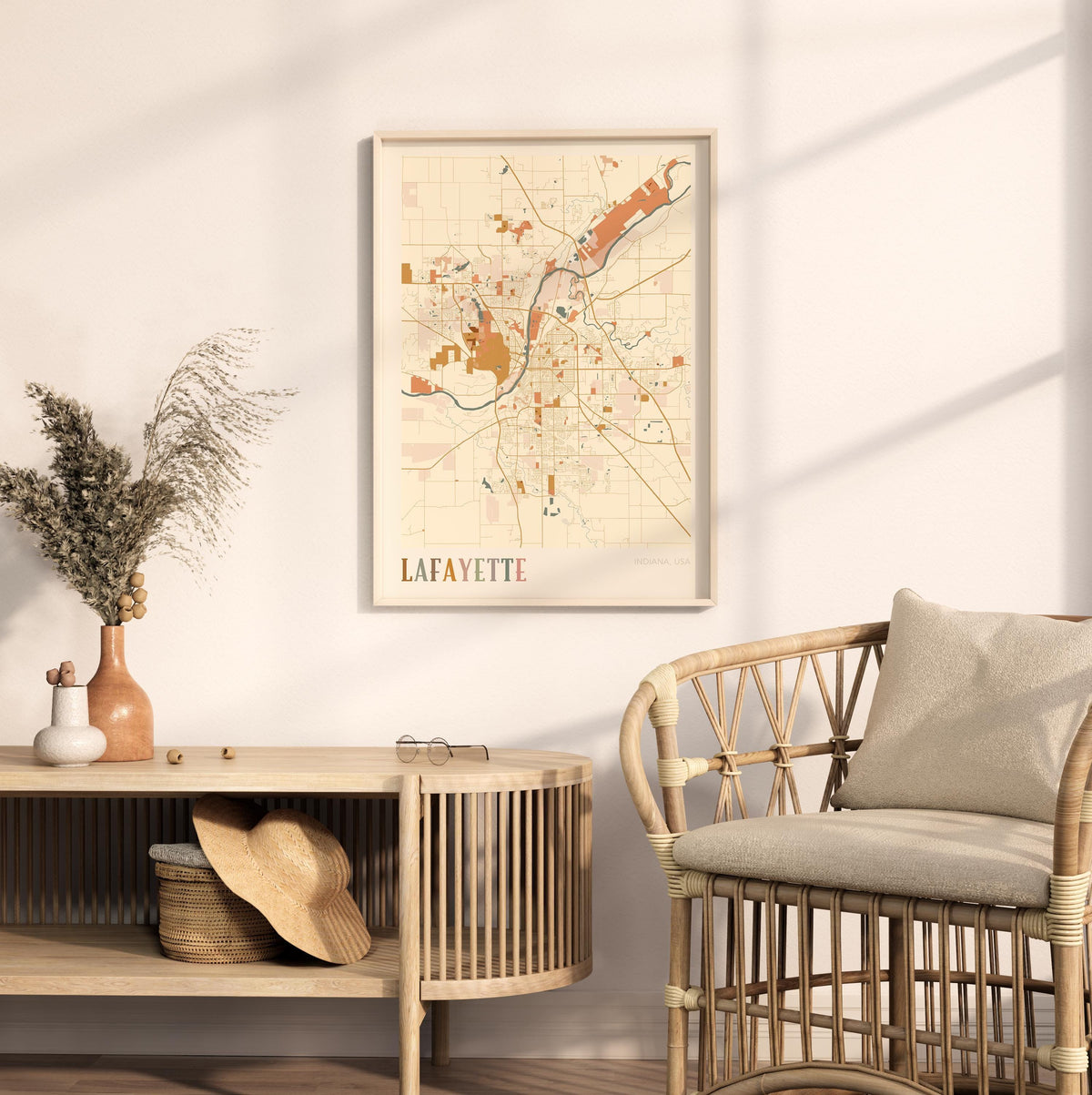 lafayette, indiana map poster - image 3